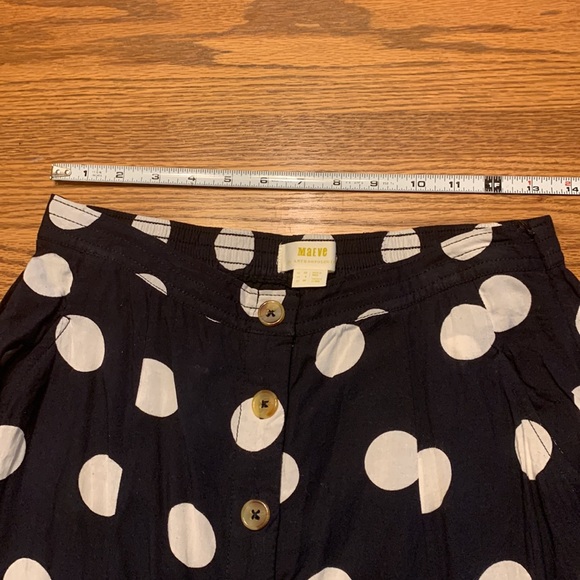Anthropologie Black and White Polka Dot Maxi Skirt - Picture 5 of 8